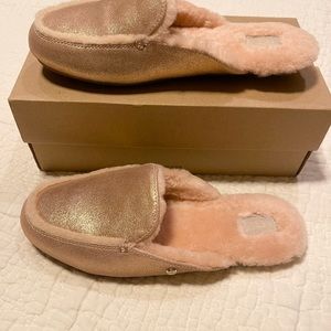 Ugg slipper pink metallic size 7